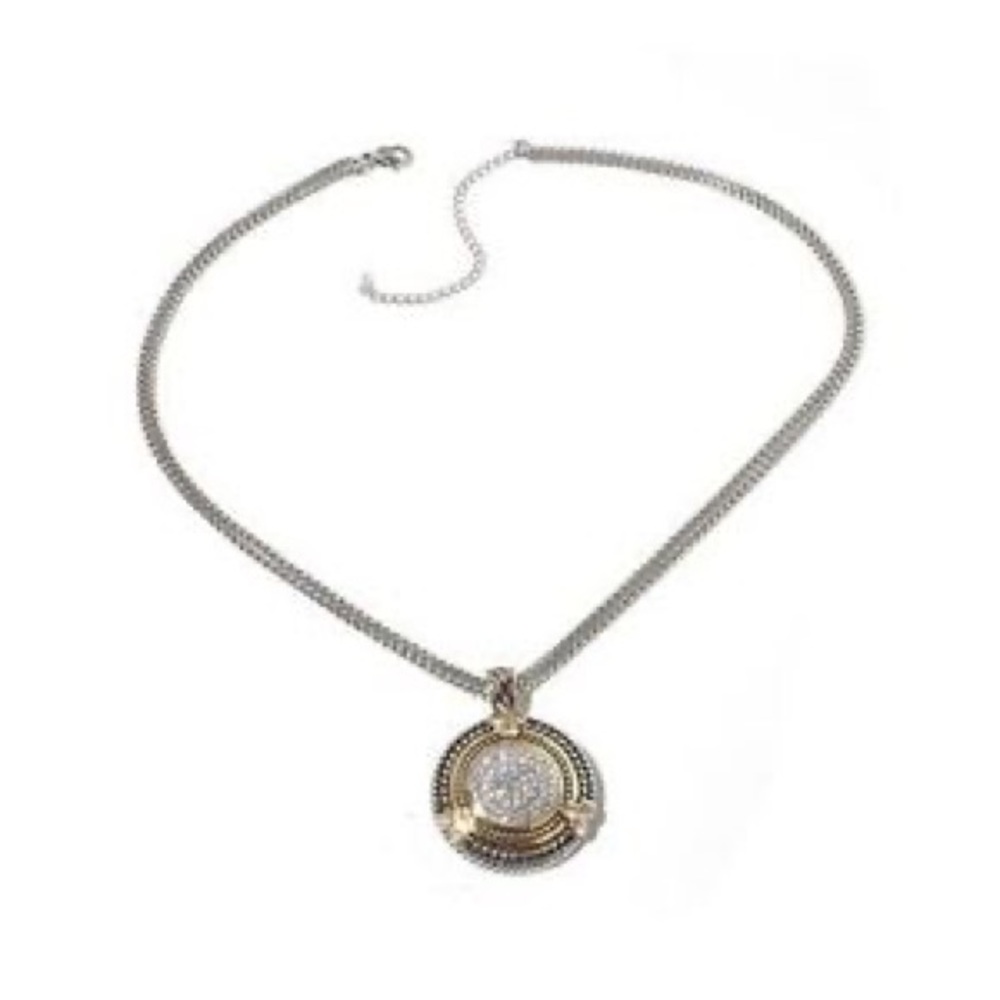Emma Skye Two Tone Enhancer Pendant Necklace